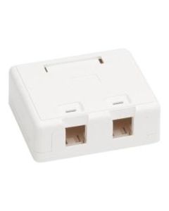 Tripp Lite Surface-Mount Box for Keystone Jacks - 2 Ports, White - 2 x Total Number of Socket(s) - White - Acrylonitrile Butadiene Styrene (ABS) - TAA Compliant