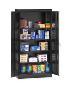 Standard Storage Cabinet, 4 Adjustable Shelves, 18in x 72inD, Black