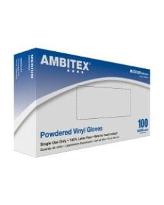 Tradex International Vinyl General Purpose Gloves, Medium, Clear, Box Of 100