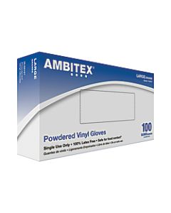 Tradex International Vinyl General Purpose Gloves, Large, Clear, Box Of 100