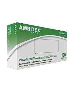 Tradex International Stretch Vinyl General Purpose Gloves, Large, White, Box Of 100