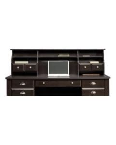 Sauder Shoal Creek Organizer Hutch, 17-7/8inH x 65-1/8inW x 12-3/4inD, Jamocha Wood