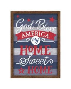 Amscan Patriotic God Bless America Sign,15-1/2in x 11-1/2in, Multicolor