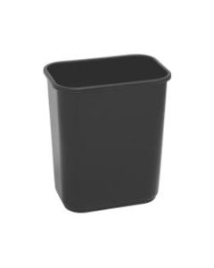 Highmark Rectangular Plastic Wastebasket, 6.5 Gallons, 14-1/4inH x 10-1/8inW x 15inD, Black