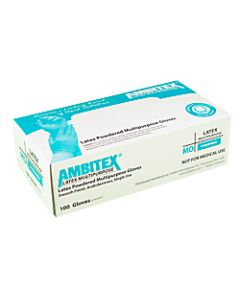 Tradex International Latex General Purpose Gloves, Small, White, Box Of 100
