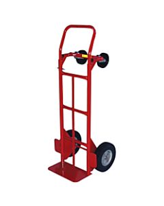 2-Position Convertible Hand Truck, 800 lb Load Cap, 8 in x 14 in Toe Plate, Flow Back Handle, Solid Puncture Proof Wheels