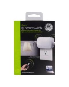 GE Z-Wave Plus Plug-In Dual Outlet Smart Switch, White, 14282
