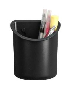 Lorell Recycled Plastic Mounting Pencil Cup, Black