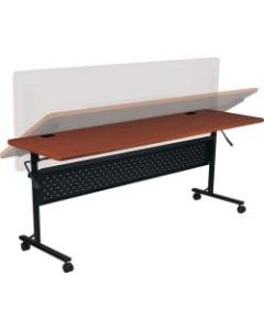 Lorell Shift Series Mobile Flipper Training Table, 72inW, Cherry