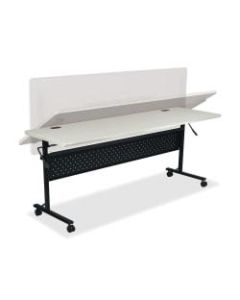 Lorell Shift Series Mobile Flipper Training Table, 72inW, Light Gray