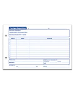 Office Depot Brand Purchase Requisition Forms, 5 1/2in x 8 1/2in, Pack Of 100