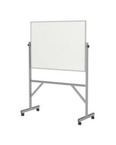 Ghent Reversible Dry-Erase Whiteboard, 72in x 53in, Aluminum Frame With Silver Finish