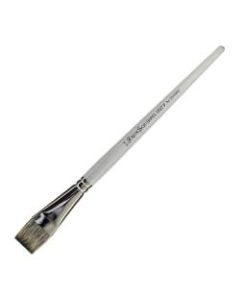 Dynasty Faux Squirrel Paint Brush, 3/4in, Flat Bristle, Squirrel Hair, Silver