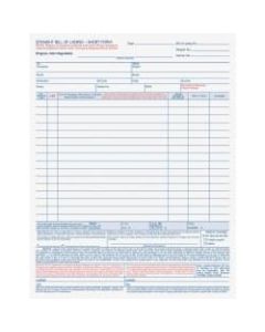 TOPS Bill-of-Lading Snap off 4-part Form Sets - 4 PartCarbonless Copy - 11 7/16in x 8 1/2in Sheet Size - White Sheet(s) - Light Blue, Blue, Red Print Color - 50 / Pack