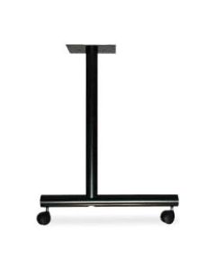 Lorell C-Leg Training Table Base, Casters, Black, Pack of 2