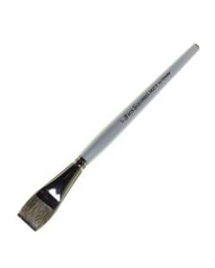 Dynasty Faux Squirrel Paint Brush, 1in, Flat Bristle, Squirrel Hair, Silver