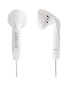 Koss KE5 Earphone - Stereo - White - Mini-phone (3.5mm) - Wired - 16 Ohm - 60 Hz 20 kHz - Earbud - Binaural - Outer-ear - 4 ft Cable