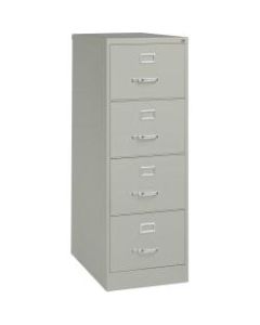 Lorell Fortress 26-1/2inD Vertical 4-Drawer Legal-Size File Cabinet, Metal, Light Gray