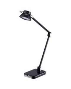 Black & Decker PureOptics Elate Dual-Arm LED Desk Task Lamp, Adjustable, 21inH, Black