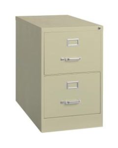Lorell Fortress 26-1/2inD Vertical 2-Drawer Legal-Size File Cabinet, Metal, Putty