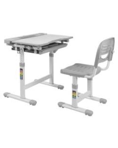 Mount-It MI-10201 Kids Desk And Chair Set, Gray