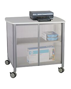 Safco Impromptu Machine Stand, Deluxe With Doors, 30 3/4inH x 34 3/4inW x 25 1/2inD, Gray