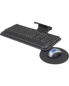 Safco Swivel Mouse Tray Adjustable Keyboard Platform - 18.5in Width x 9.5in Depth - Black - 1