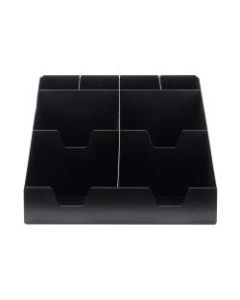 Mind Reader 8-Section Multi-Level Condiment Station, Black