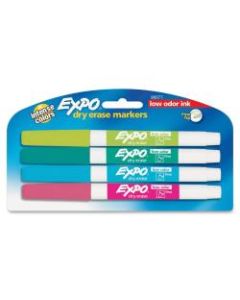 Expo Low-Odor Dry-erase Fine Tip Markers - Fine Marker Point - Assorted Alcohol Based Ink - 4 / Pack