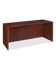 Lorell Essentials Series 72inW Credenza Shell Desk, Mahogany