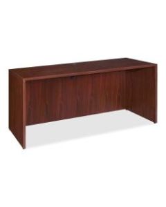 Lorell Essentials Series Credenza Shell Desk, 66inW, Mahogany