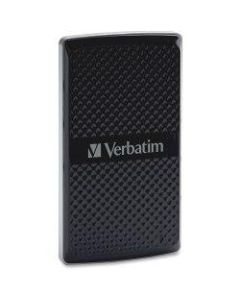 Verbatim 128GB Vx450 External SSD, USB 3.0 with mSATA Interface - Black - USB 3.0 - mini-SATA - 450 MBps Maximum Read Transfer Rate - 295 MBps Maximum Write Transfer Rate - Portable - Black - 1 Pack