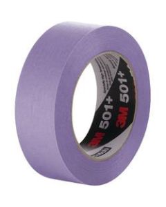 3M 501+ Masking Tape, 3in Core, 1in x 180ft, Purple, Case Of 12