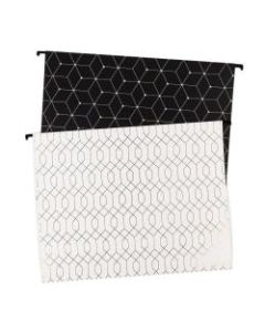 U Brands Hanging File Folders, Letter Size, 8-1/2in x 11in, Modern + Classic, Pack Of 12 Folders