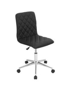 LumiSource Caviar Chair, Black/Chrome