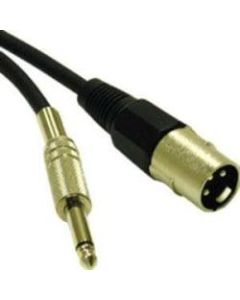 C2G 12ft Pro-Audio XLR Male to 1/4in Male Cable - XLR Male - Phono Male - 12ft - Black