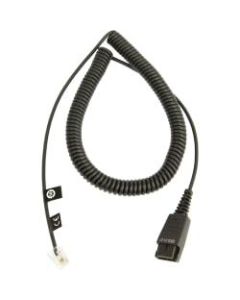 Jabra Interface Adapter Cable - 6.56 ft Phone Cable for Phone - First End: 1 x Quick Disconnect Audio - Second End: 1 x RJ-10 Male Phone - Extension Cable - Black