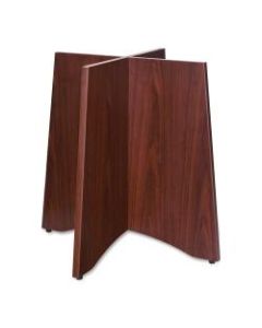 Lorell Laminate Conference Table Base, For Round Table Tops, Mahogany