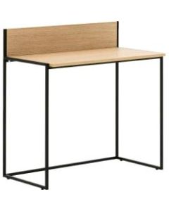 Allermuir Crate 36inW Compact Desk With Upstand, Oak/Black