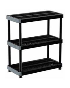 Rimax Heavy Duty Resin Shelving, 3-Tier, Black
