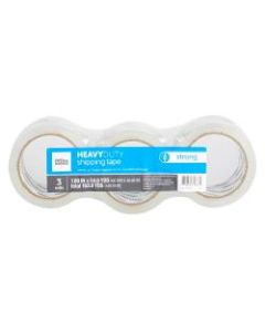 Office Depot Brand Heavy Duty Shipping Packing Tape,  1.89in x 54.6 Yd., Crystal Clear, Pack Of 3 Rolls