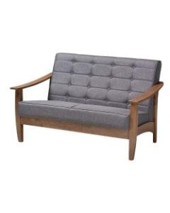 Baxton Studio 9163 Loveseat, Gray