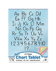 Pacon Color Paper Chart Tablet, 1 1/2in Ruled, 24in x 32in