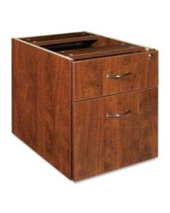 Lorell Essentials 22inD Vertical 2-Drawer Fixed Pedestal Box/File Cabinet, Metal, Cherry