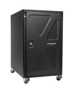 Kensington AC12 Security Charging Cabinet - x 16.5in Width x 23.2in Depth x 28.1in Height - Black - For 12 Devices - 1