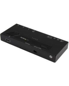 StarTech.com 4-Port HDMI Automatic Video Switch - 4K 2x1 HDMI Switch with Fast Switching, Auto-Sensing and Serial Control