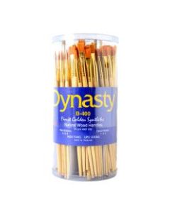 Dynasty Camel Hair Paint Brushes B-100, Assorted Sizes, Natural Bristle, Camel Hair, Multicolor, Pack Of 144