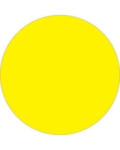 Tape Logic Removable Inventory Labels, DL1390FY, Round, 2in, Fluorescent Yellow, Roll Of 500