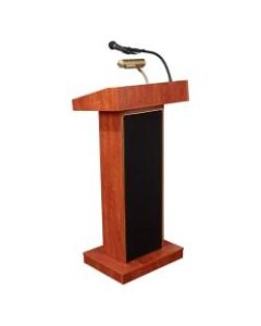 Oklahoma Sound The Orator Lectern With Tie Clip/Lavalier Wireless Microphone, Wild Cherry