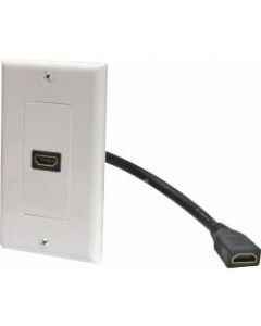 Steren 1 Socket HDMI Pigtail Faceplate - White - 1 x HDMI Port(s)